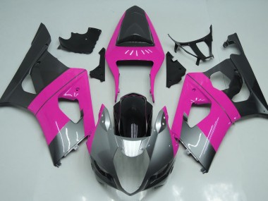 Pink Silver and Black 2003-2004 GSXR 1000 Fairings