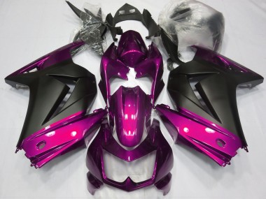 Pink and Matte Black 2008-2012 Ninja 250 Fairings