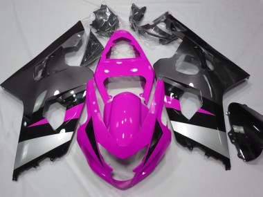 Pink and Silver 2004-2005 GSXR 600-750 Fairings