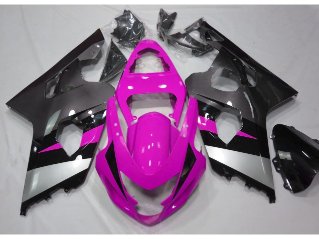 Pink and Silver 2004-2005 GSXR 600-750 Fairings