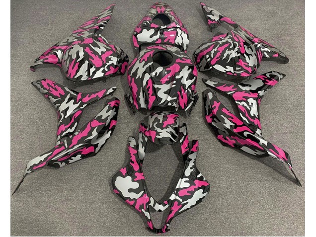 Pink and Silver Camo 2009-2012 CBR600RR Fairings