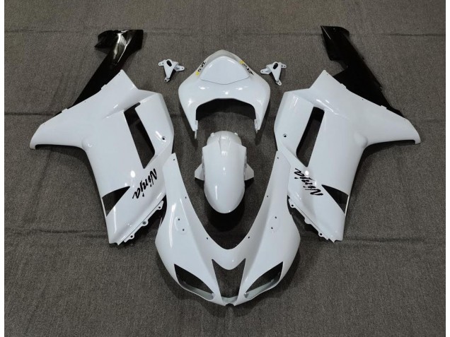 Plain White Gloss 2007-2008 ZX6R Fairings