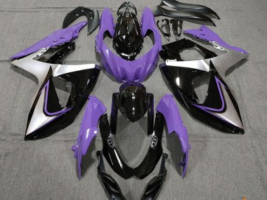 Purple Silver and Black 2009-2016 GSXR 1000 Fairings