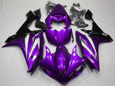 Purple White and Black 2007-2008 R1 Fairings