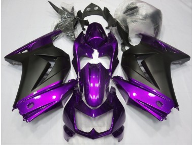 Purple and Matte Black 2008-2012 Ninja 250 Fairings