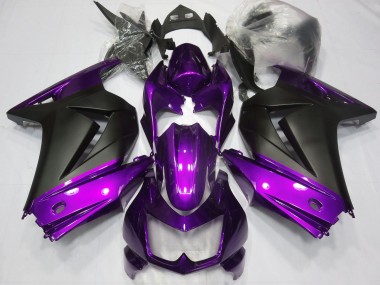 Purple and Matte Black 2008-2012 Ninja 250 Fairings