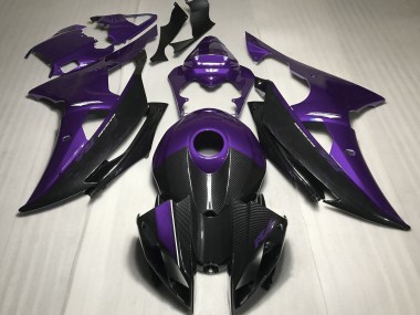 Purple w Carbon Fiber Style 2008-2016 R6 Fairings