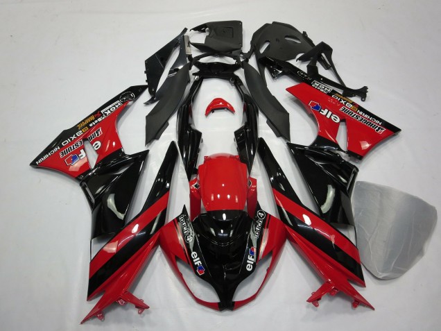 Red Black 2009-2012 ZX6R Fairings