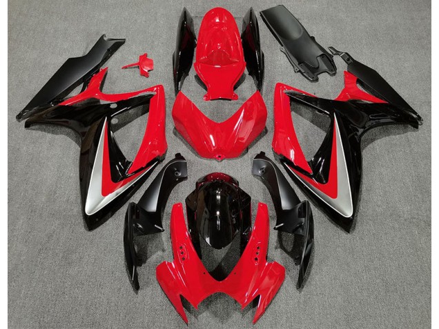 Red Black OEM Style 2006-2007 GSXR 600-750 Fairings