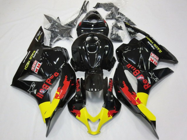 Red Bull Gloss Black 2009-2012 CBR600RR Fairings