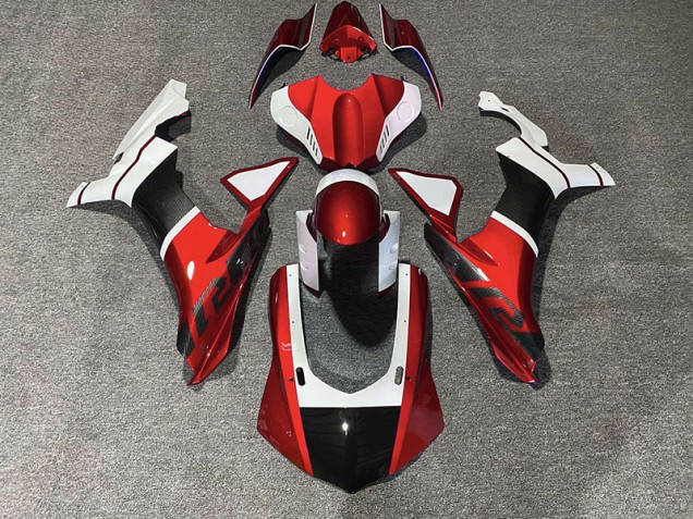 Red & Carbon Fiber Accents 2015-2019 R1 Fairings