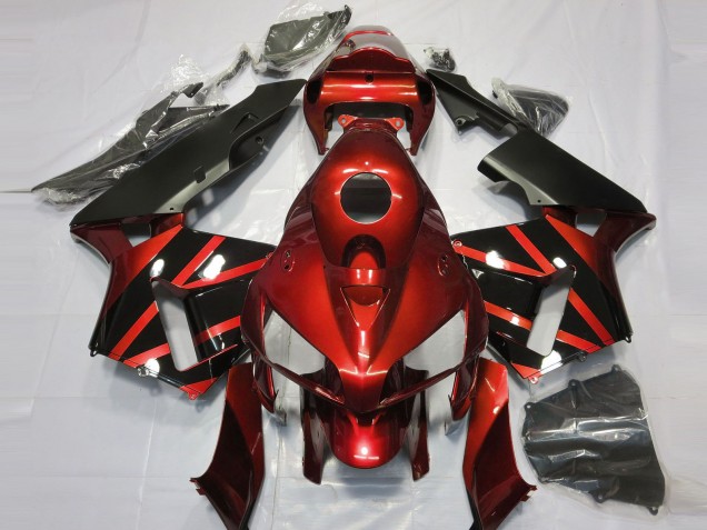 Red & Gloss Black Design 2005-2006 CBR600RR Fairings