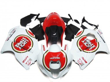 Red Lucky Strike Style 1997-2007 GSXR 1300 Hayabusa Fairings