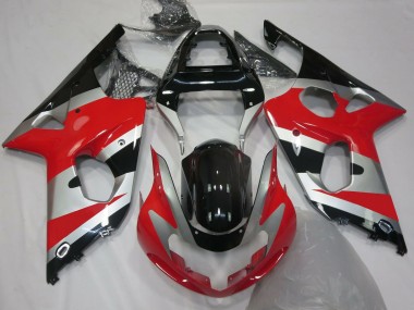 Red Silver OEM Style 2000-2002 GSXR 1000 Fairings