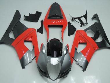 Red Silver and Black 2003-2004 GSXR 1000 Fairings