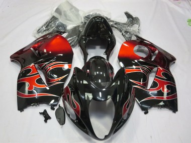 Red Swirl 1997-2007 GSXR 1300 Hayabusa Fairings