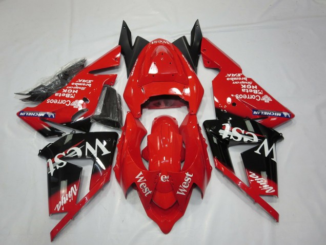 Red West 2004-2005 ZX10R Fairings