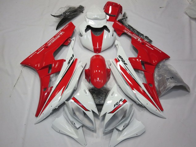 Red White Style Design 2006-2007 R6 Fairings