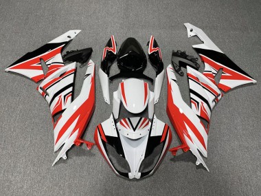 Red White and Black Zag 2009-2012 ZX6R Fairings