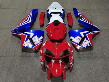 Red White and Blue 69 2005-2006 CBR600RR Fairings