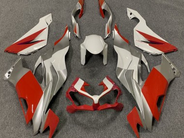 Red White and Silver 2019-2023 ZX6R Fairings