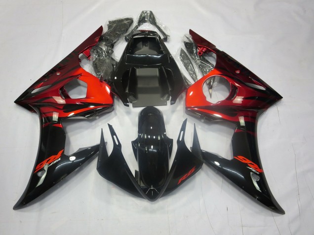 Red and Black 2003-2004 R6 Fairings