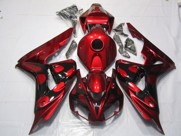 Red and Black Candy 2006-2007 CBR1000RR Fairings