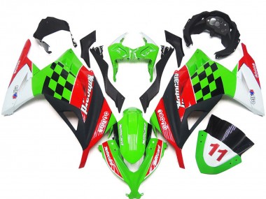 Red and Black Check Gloss 2013-2018 Ninja 300 Fairings