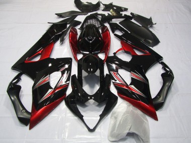 Red and Black Flare 2005-2006 GSXR 1000 Fairings