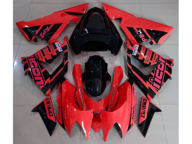 Red and Black & Logos 2004-2005 ZX10R Fairings