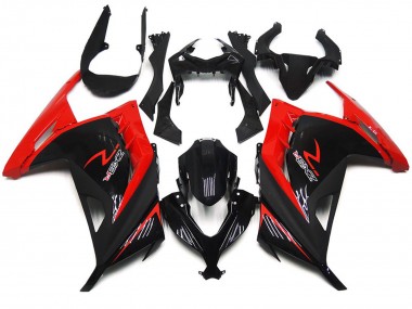 Red and Gloss Black 2013-2018 Ninja 300 Fairings