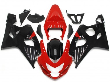 Red and Gloss Black Style 2004-2005 GSXR 600-750 Fairings