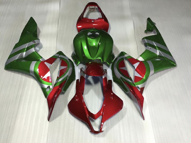 Red and Green Captain America 2007-2008 CBR600RR Fairings