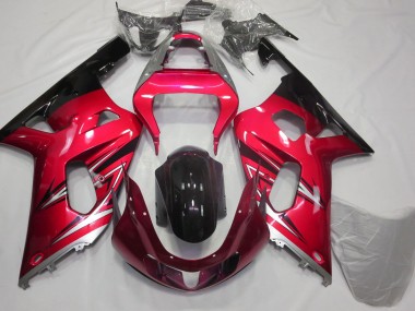 Red and Silver 2001-2003 GSXR 600-750 Fairings