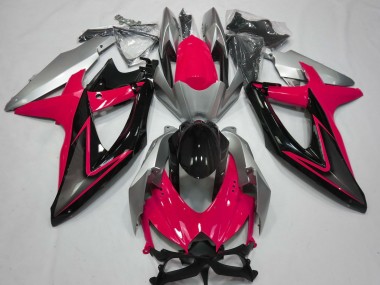 Red and Silver 2008-2010 GSXR 600-750 Fairings