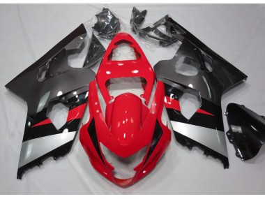 Red and Silver Gloss 2004-2005 GSXR 600-750 Fairings