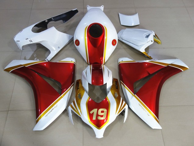 Red and White 19 2008-2011 CBR1000RR Fairings