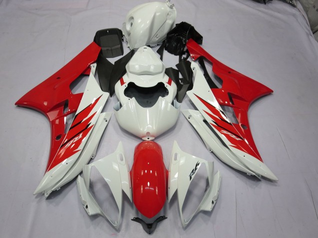 Red and White 2006-2007 R6 Fairings