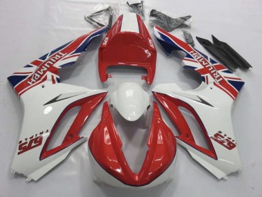 Red and White 2009-2012 Daytona 675 Fairings