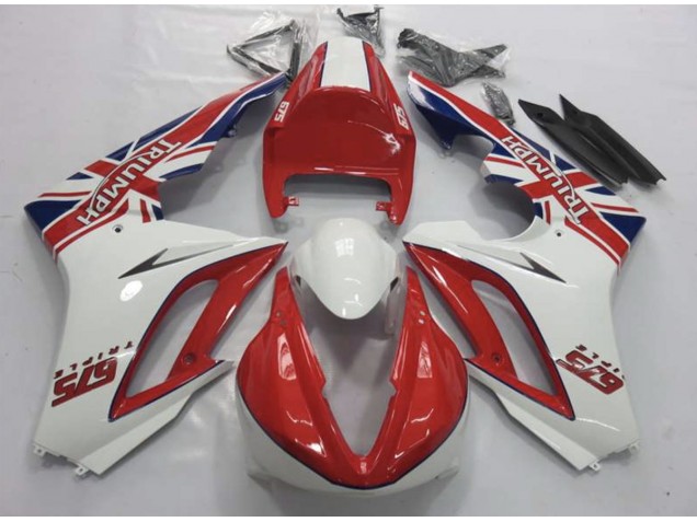 Red and White 2009-2012 Daytona 675 Fairings