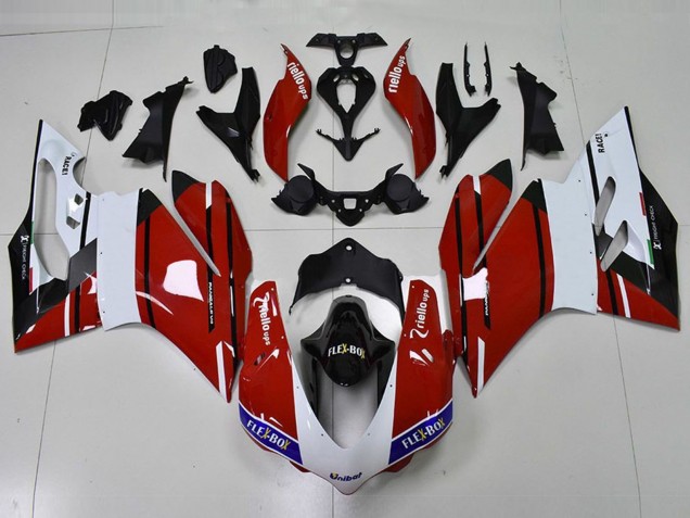 Red and White 2015-2017 Ducati 959 1299 Fairings