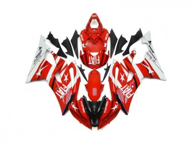 Red and White with Stars 2008-2016 R6 Fairings