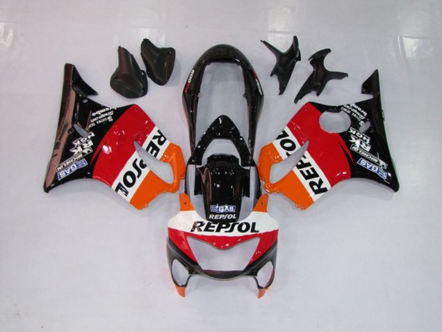 Repsol Red Orange and Black 1999-2000 CBR600 F4 Fairings