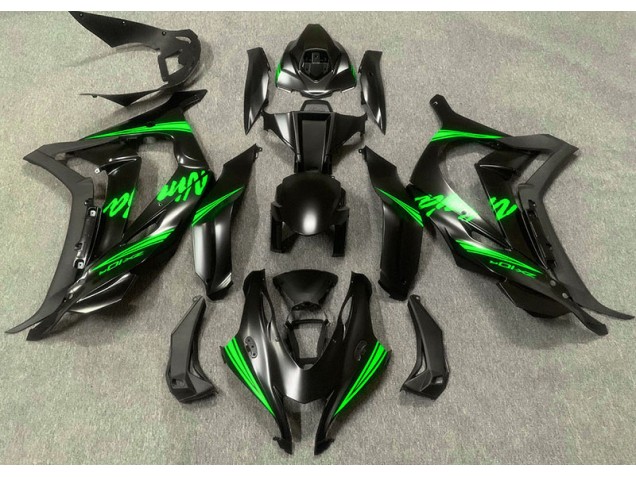 Satin Black & Green 2016-2019 ZX10R Fairings