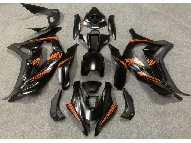 Satin Black & Orange 2016-2019 ZX10R Fairings