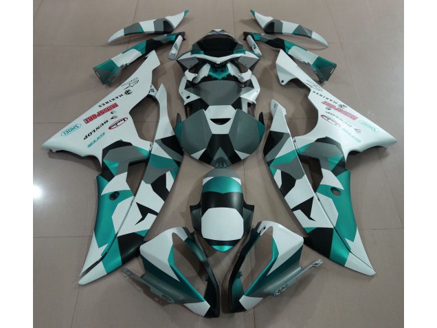 Seafoam Green Snow Camo 2008-2016 R6 Fairings