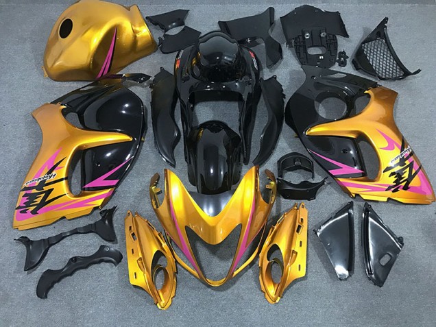 Shiny Gold with Black 2008-2020 GSXR 1300 Hayabusa Fairings