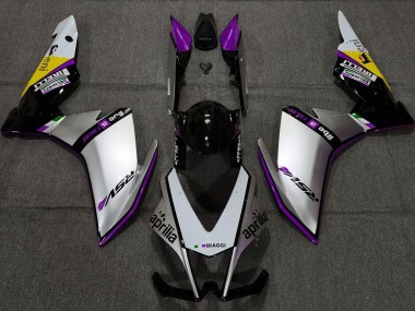 Silver Pirelli & Purple 2010-2015 RSV4 1000 Fairings