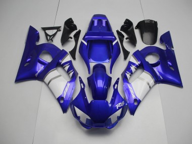 Silver White and Blue 1998-2002 R6 Fairings