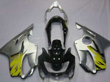 Silver Yellow and Black 1999-2000 CBR600 F4 Fairings